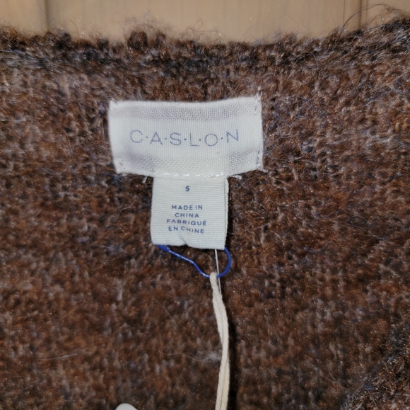NWT Caslon Misses sz S Fall Sweater Brown Taupe Cozy Nordstrom - Picture 6 of 7